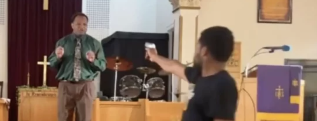 Watch: Black Man Pulls Gun on Pennsylvania Pastor During Service, Tries to Shoot Him
